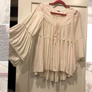 Free People bell sleeve blouse